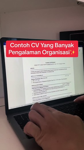 Contoh CV ATS Friendly untuk Mahasiswa Aktif Organisasi