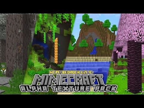 Minecraft alpha texture pack in Bedrock/PE 1.21.4+ | Revival Alpha edition minecraft bedrock/PE 1.21
