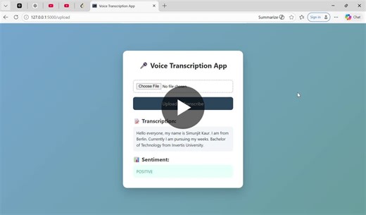 #ai #machinelearning #nlp #python #flask #whisper #webdevelopment #projects | Simarjeet Kaur
