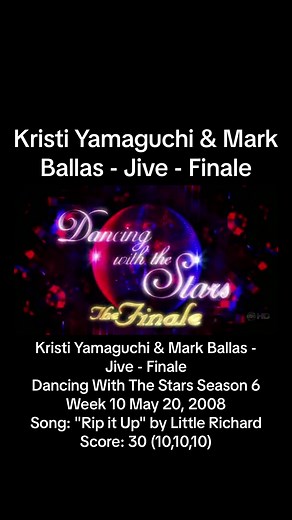 Kristi Yamaguchi & Mark Ballas - Jive - Finale Dancing With The Stars Season 6 Week 10 May 20, 2008 Song: