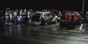 Vehicles catch fire at Wilmington International Airport