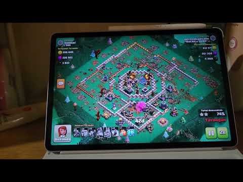 BASE TH 12 RATA || TUTORIAL HANCURKAN BASE 12 PAKAI PASUKAN DARAT || TANPA HEALER TAN SPELL FREEZE