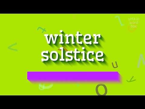 HOW TO PRONOUNCE WINTER SOLSTICE? #winter solstice