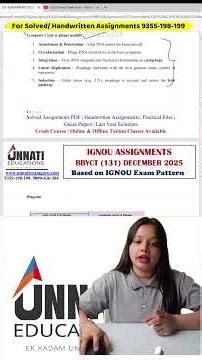 IGNOU BBYCT 131 Solved Assignment 2024-25 | BBYCT 131 Handwritten Assignment 2025