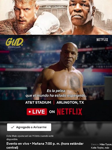 pelea Miike Tyson vs Jake Paul envivo 15 noviembre 2024 #boxeo #netflixa #Boxeo #Boxing #BoxingLife #BoxingTraining #Knockout #FightNight #BoxingMotivation #BoxingWorkout #Boxer #BoxingHighlights #BoxingChampion #BoxingGym #BoxeoLatino #FightClub #BoxeoMexicano #BoxingSkills #BoxingInspiration #BoxingFans #BoxeoFemenil #Heavyweight #BoxeoTraining #BoxeoFit #Boxeo2024 #BoxingFamily #BoxingLegends #miketyson #jakepaul