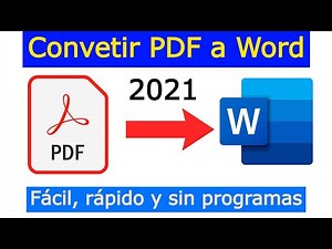 Como convertir un PDF a Word sin programas 2021 | Cómo editar un documento PDF fácil y rápido