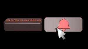 Subscribe Button, Notification Bell, Video Animation. Free Stock Video