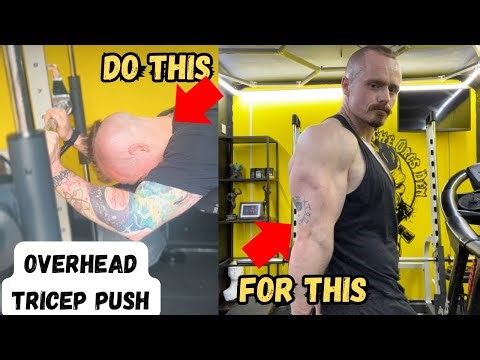 How to Do Overhead Tricep Pushes for Bigger Arms | Triceps Workout Tutorial