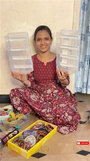 అప్పుడప్పుడు కొన్నవి ఇన్ని అయ్యాయి మనకి ఎంత గాజులపిచ్చో🤩| Bangles storage boxes #viralshorts #tips