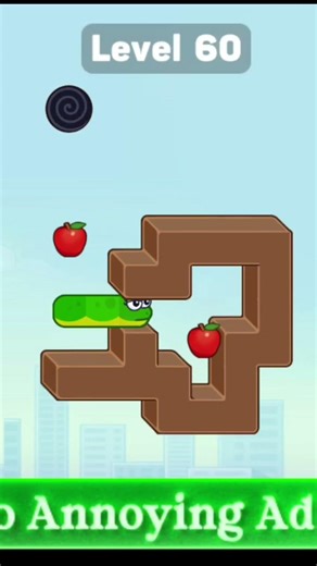 Snake Puzzle Lv. 60 - Langkah kunci jangan makan apel diatas #snake #gaming #viral #shorts
