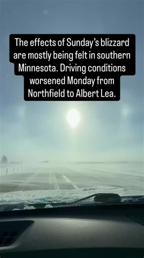 KARE 11 on Instagram: "Sunday’s blizzard is still making driving conditions difficult in southern Minnesota"