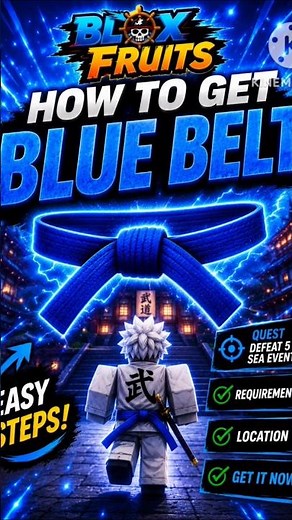 Fastest way to Get Blue belt 😮😮🔥🔥 #trending #bloxfruits #roblox #bloxfruitsguide #gaming # #roblox