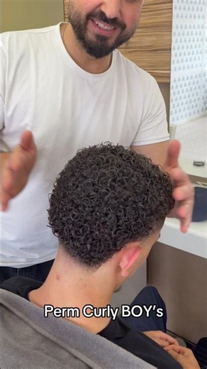 Tight perm curly boy hair #dauerwelle #curlyproducts #permanent #locken #spiralcurls
