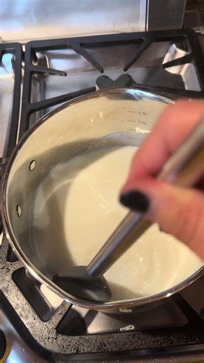 Simmer the chestnuts in dessert milk mixture