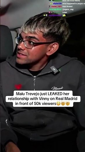 Malu Trevejo just LEAKED her relationship with Vinny on Real Madrid in front of 50k viewers🤯 #n3on