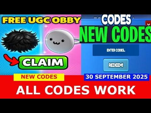 *NEW CODES* (AFK or PLAY) Free UGC Obby ROBLOX | ALL CODES | September 30, 2025