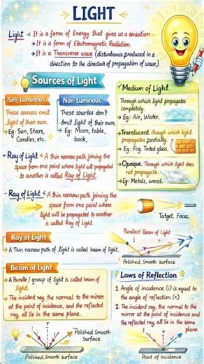 Light chapter Complete Notes class 8th CBSE #ytshorts #education #notes #physics #reels #cbse #ncert