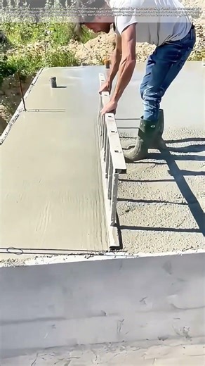 Leveling with Ladders: Improvised Precision in Concrete Work