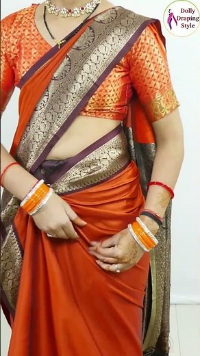 Beautiful Cotonsilk saree draping tutorial #beauty #style #fashion