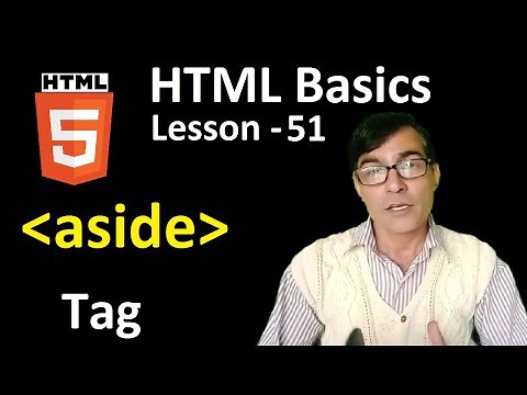 Aside Tag in HTML | HTML basic lesson - 51 | HTML for beginners in hindi