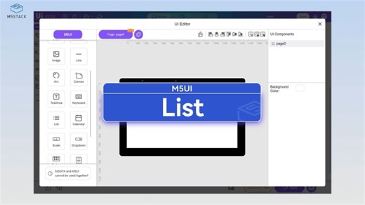【M5UI 界面设计】LVGL List