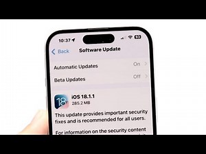 iOS 18.1.1 Review! (Changes, Features, Etc.)