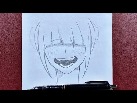 How to draw crazy anime girl | easy step-by-step