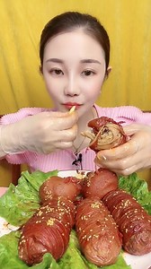 44K views · 414 reactions | Asmr Mukbang food Eating challenge 2023 ! yummy bacon chop blanket small intestine , chicken steam very delicious | Vi Nak | Facebook