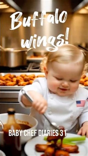 Buffalo Wings Done Right According to Baby Chef #babychef #cooking #skills
