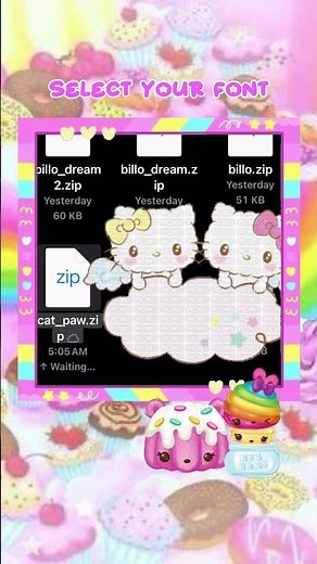 🌈🍭how to install cute fonts!! #nostalgia #kidcore #kawaii #capcut #sanrio #cutecore (for reach)🧃