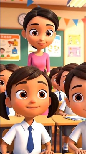 Happy School Classroom | 3D Cartoon for Kids | Fun Learning with Friends