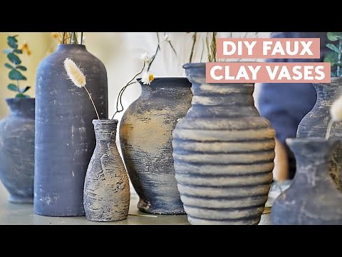 Upcycle Old Glass Vases Into Designer Dupe Ceramic Vases | Easy DIY Project | Real Simple