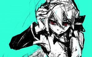 速写摸鱼画的原始设定「弱音 ハク」Haku