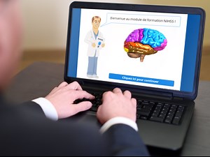 Asynchronous Distance Learning of the National Institutes of Health Stroke Scale During the COVID-19 Pandemic (E-Learning vs Video): Randomized Controlled Trial