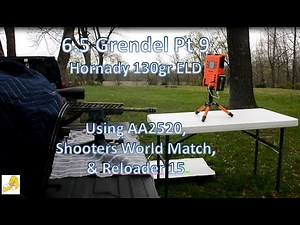 6.5 Grendel pt9 - 130gr ELD bullets with AA2520, Shooters World Match Rifle, and Reloader 15