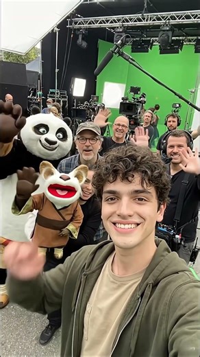 Kung Fu Panda Behind The Scenes 🎬🐼 | Real BTS Selfie Video On Set #bts #viral