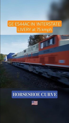 GE ES44AC Interstate #trainsimworld #usarailway #trainspotting #shorts