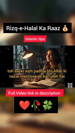 Rizq-e-Halal Ka Raaz 💰 #students #sawab #niyyat