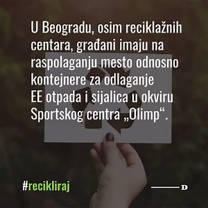 Gde možemo reciklirati EE otpad? Više na: https://www.danas.rs/drustvo/gde-adekvatno-odloziti-elektricni-i-elektronski-otpad/ #recikliraj ♻️ Sadržaj je deo projekta „Odlaganje elektronskog otpada“, koji se sufinansira sredstvima iz budžeta Republike Srbije – Ministarstvo za kulturu i informisanje. Stavovi izneti u postu ne odražavaju nužno stavove organa koji je odobrio sredstva. | Danas | Facebook