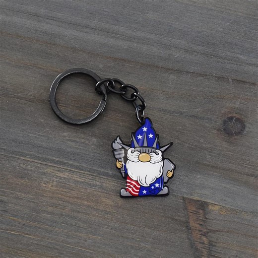 Statue of Liberty Gnome Keychain, Patriotic Gnome Key Ring, 4th of July Keychain, USA Gnome Accessory, Red White Blue Bag Charm, Fun Gift - Etsy