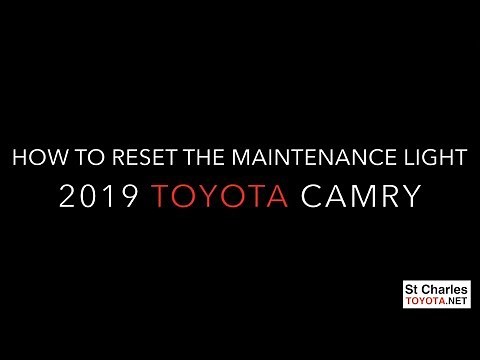 2019 Camry Maintenance Reset
