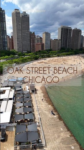 OAK STREET BEACH | CHICAGO SUMMER | 4K DRONE VIDEO | LAKE MICHIGAN | LAKE SHORE DRIVE