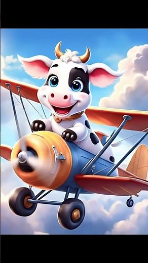Cow Flying Over a Plane 🐄✈️ Unbelievable AI Animal Video!