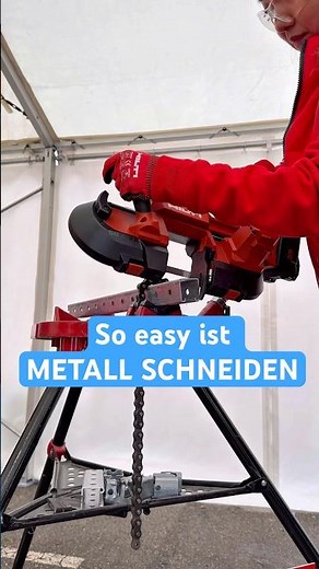 So easy kann Metal Schneiden sein! HILTI Bandsägen Test #shorts #diy
