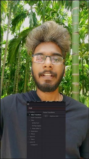 Glow & Brightness Flash Transitions in DaVinci Resolve ✨🔥 #DaVinciResolve #Tamil #VideoEditing#short