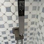 KES Shower System Shower Faucets Sets Complete 10 Inches Rain Shower Head Brushed Nickel Square Pressure Balance Shower Valve and Trim Kit, XB6230F18-CH