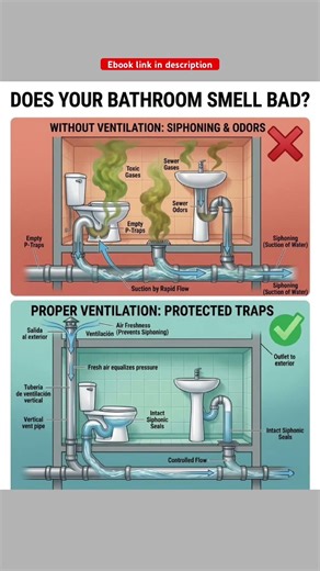 DOES YOUR BATHROOM SMELL BAD? #shorts #civilengineering065 #viral