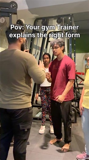 Trainer explaining in 4K, client understanding in 144p🤧.#gymreel #gymtrainer #trending #viralvideos