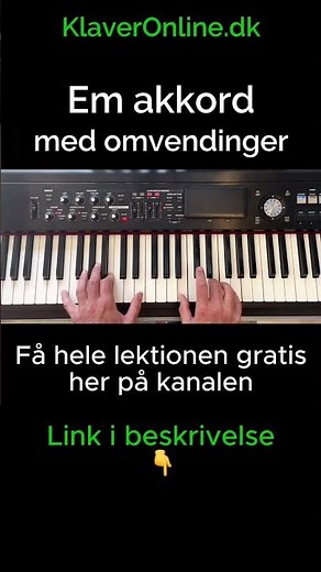 Lær at spille Em akkorden på klaver