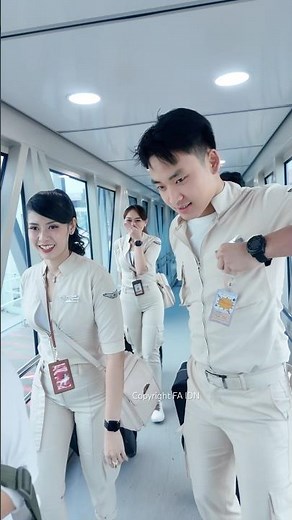 Super Air Jet flight attendants finished their duties